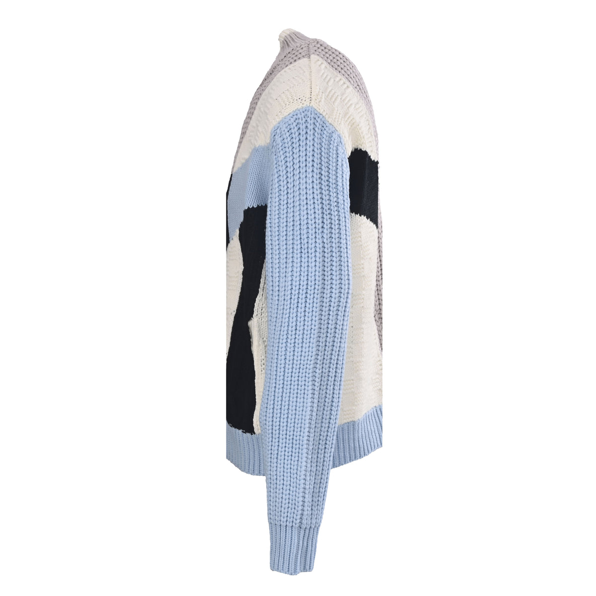 Louis Vuitton Colorblock Knit Sweater Jacket with Embroidered Logo | Designer Knitwear & Modern Streetwear Layering