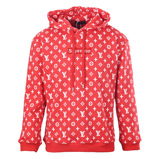 Louis Vuitton x Supreme Classic Monogram Hoodie | Luxury Designer Collaboration Hooded Sweatshirt & Casual Streetwear