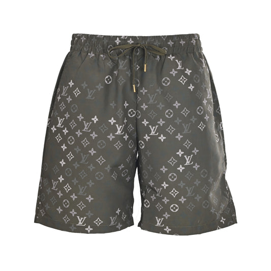 Louis Vuitton Olive Monogram Drawstring Shorts | Designer Summer Casual