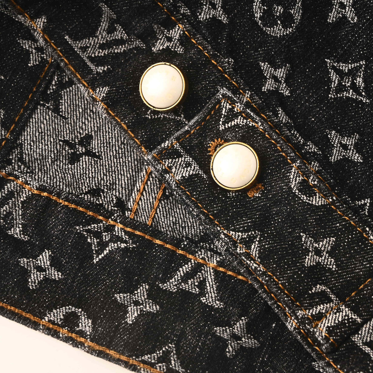 Louis Vuitton All-Over Monogram Denim Jacket | Statement Designer Jean Jacket for Urban Streetwear
