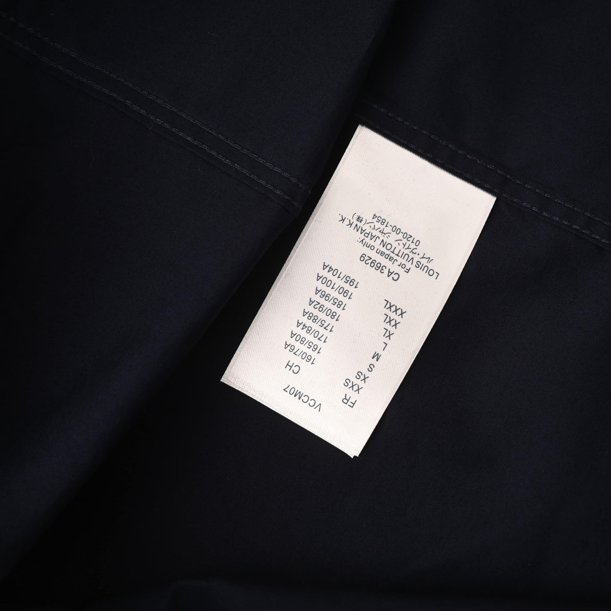 Louis Vuitton Nigo Navy Portrait Graphic Shirt, Unisex Long-Sleeve Rayon Poplin Button-Up with Embroidered Chest Logo and Contrast Back Print