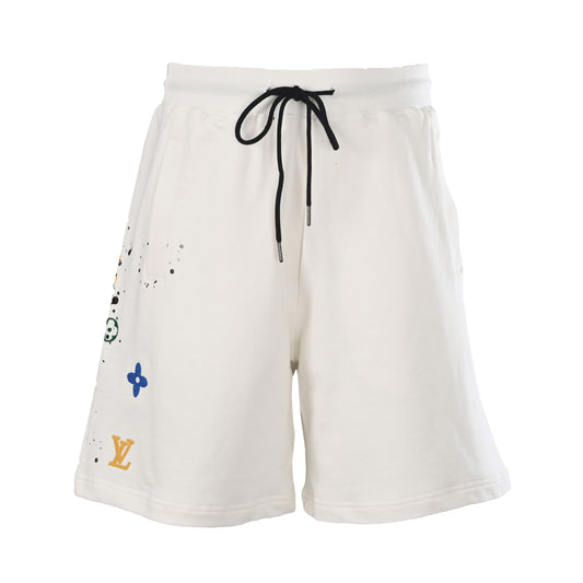 Louis Vuitton Graphic Print Shorts with Embroidered Lettering | Streetwear