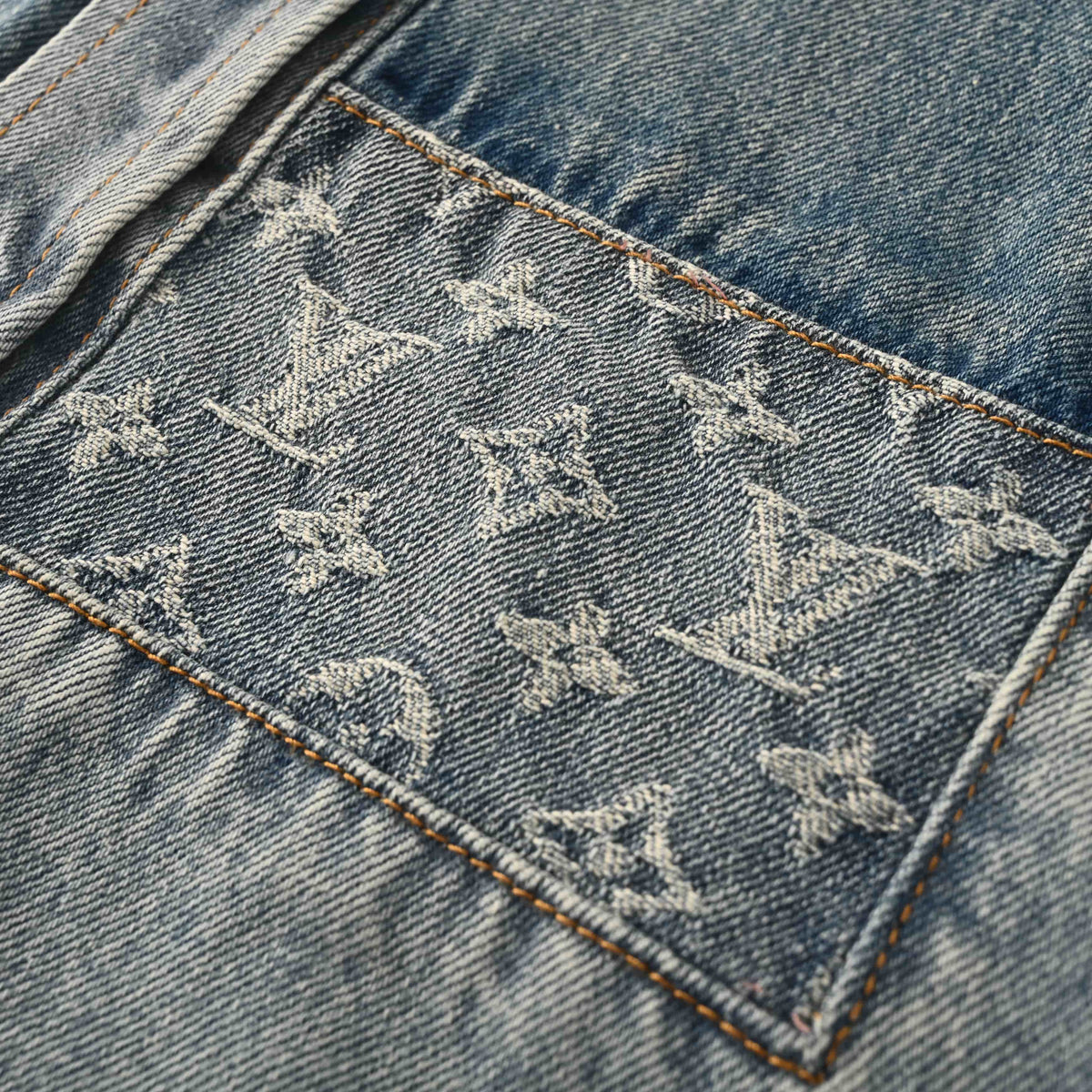 Louis Vuitton Patchwork Logo Denim Shirt Jacket | Designer Overshirt for Layered Streetwear Looks