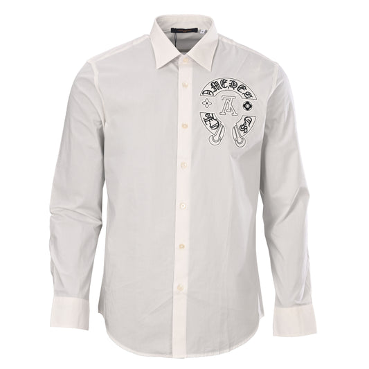 Louis Vuitton x Chrome Hearts Patchwork Long Sleeve Shirt | Designer Streetwear Statement Style