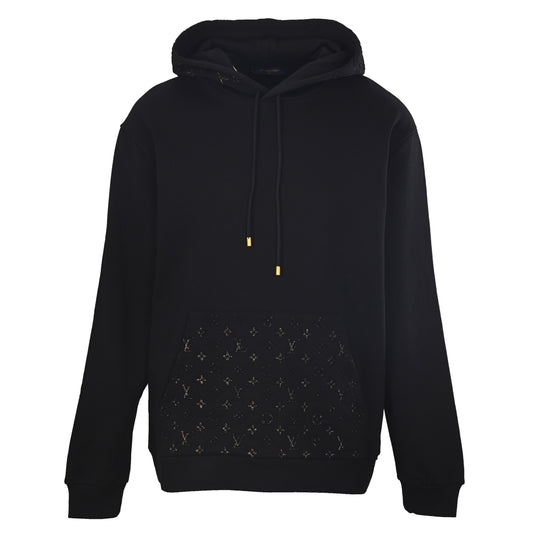 Louis Vuitton Dimensional Embossed Hoodie - Heavyweight French Terry Fitted Designer Streetwear Sweatshirt