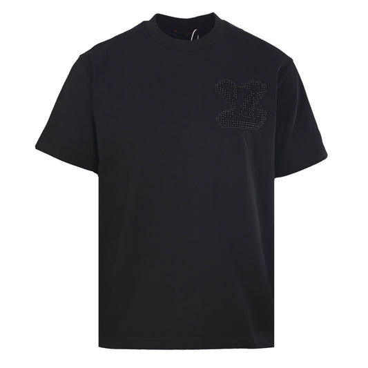 Louis Vuitton Front & Back Pixel Logo Rhinestone Tee | Luxury Streetwear