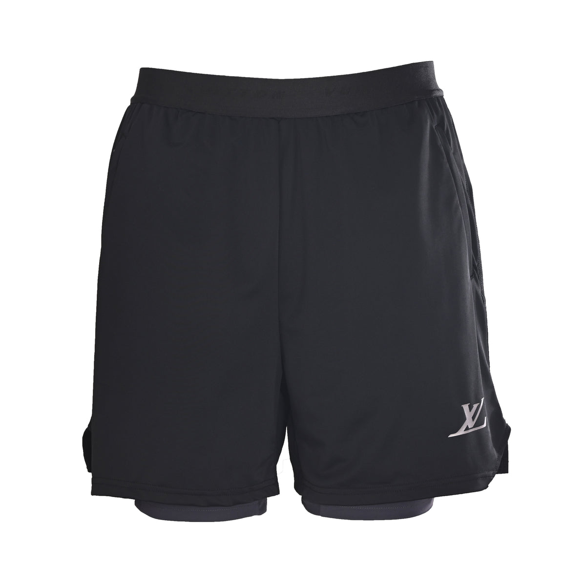 Louis Vuitton Double-Layer Logo Print Shorts | Designer Athleisure Style