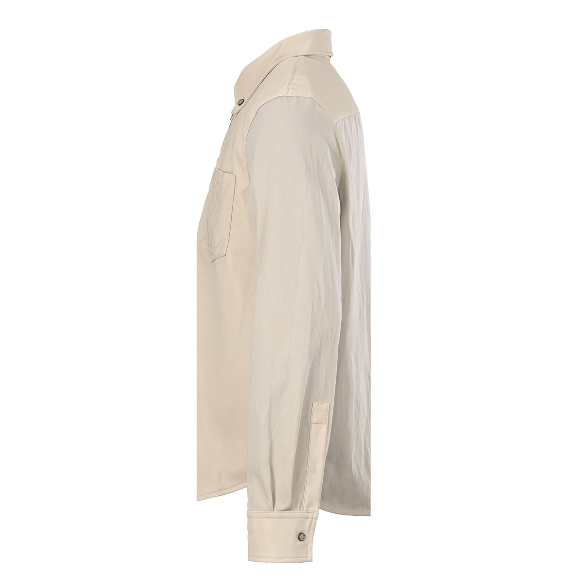 Louis Vuitton Logo Embroidered Single-Breasted Leather Jacket with Pockets | Luxury Designer Smart Casual Outerwear