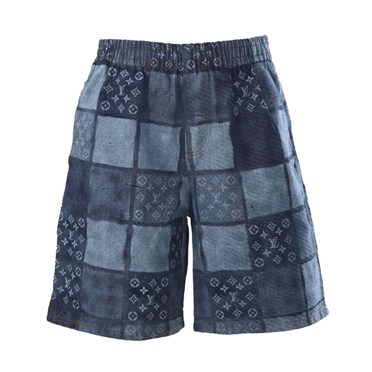 Louis Vuitton Pixel Checkerboard Denim Shorts | Summer Streetwear