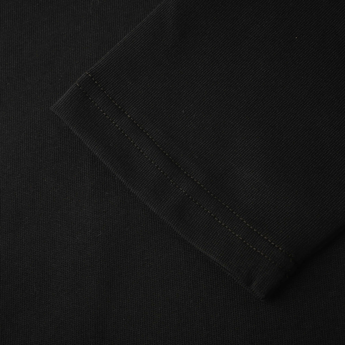 LOEWE Black Tonal Anagram Embroidered Long-Sleeve T-Shirt, Unisex Crewneck Tee with Subtle Chest Logo for Minimalist Casual Layering
