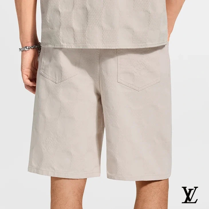 Louis Vuitton Beige Damier Jacquard Shorts