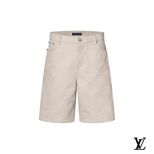 Louis Vuitton Beige Damier Jacquard Shorts