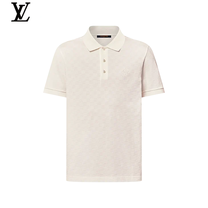 Louis Vuitton Damier Embossed Short-Sleeve Polo