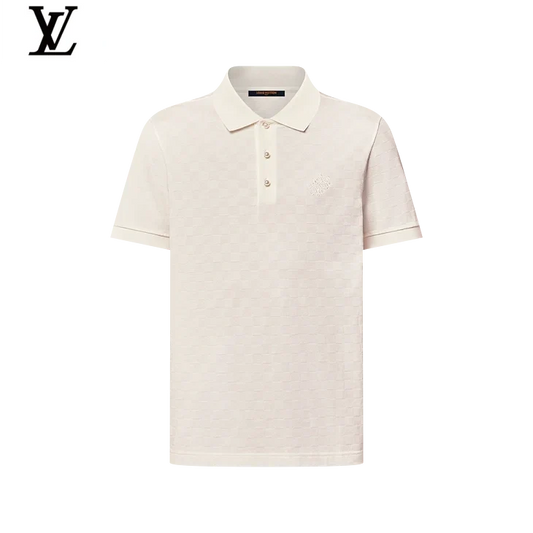 Louis Vuitton Damier Embossed Short-Sleeve Polo