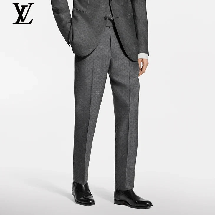 Louis Vuitton Grey Monogram Slim Trousers