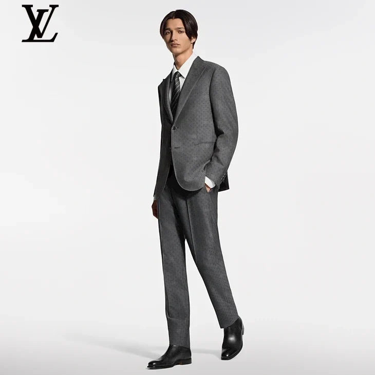 Louis Vuitton Grey Monogram Slim Trousers