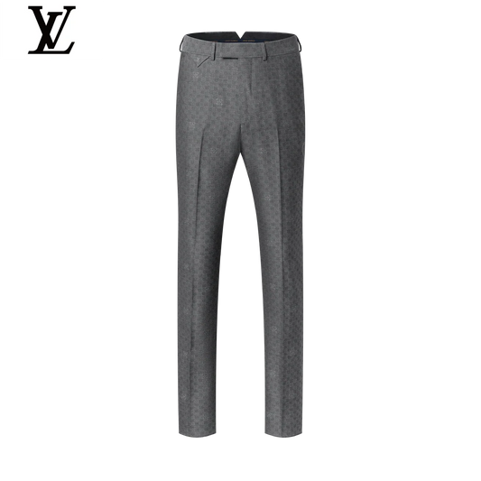 Louis Vuitton Grey Monogram Slim Trousers