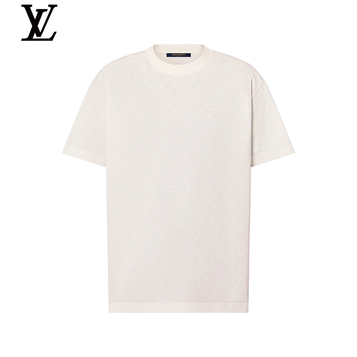 Louis Vuitton White Damier Short Sleeve T-Shirt
