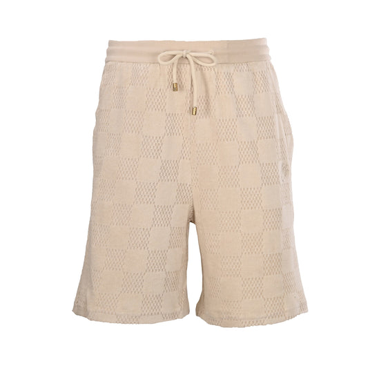 Louis Vuitton Checkerboard Terry Drawstring Shorts | Luxury Loungewear