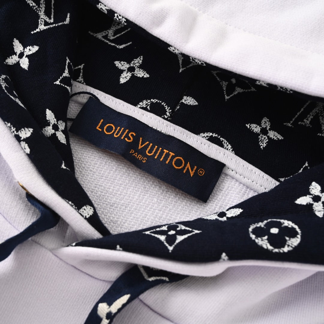 Louis Vuitton Monogram Drawstring Hoodie | Designer Casual Streetwear
