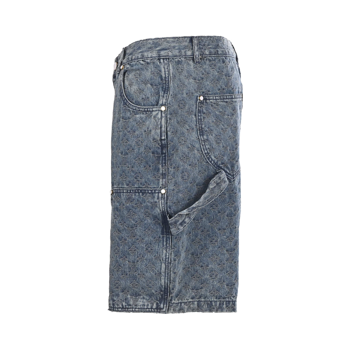 Louis Vuitton All-Over Monogram Jacquard Denim Shorts | Luxury Streetwear