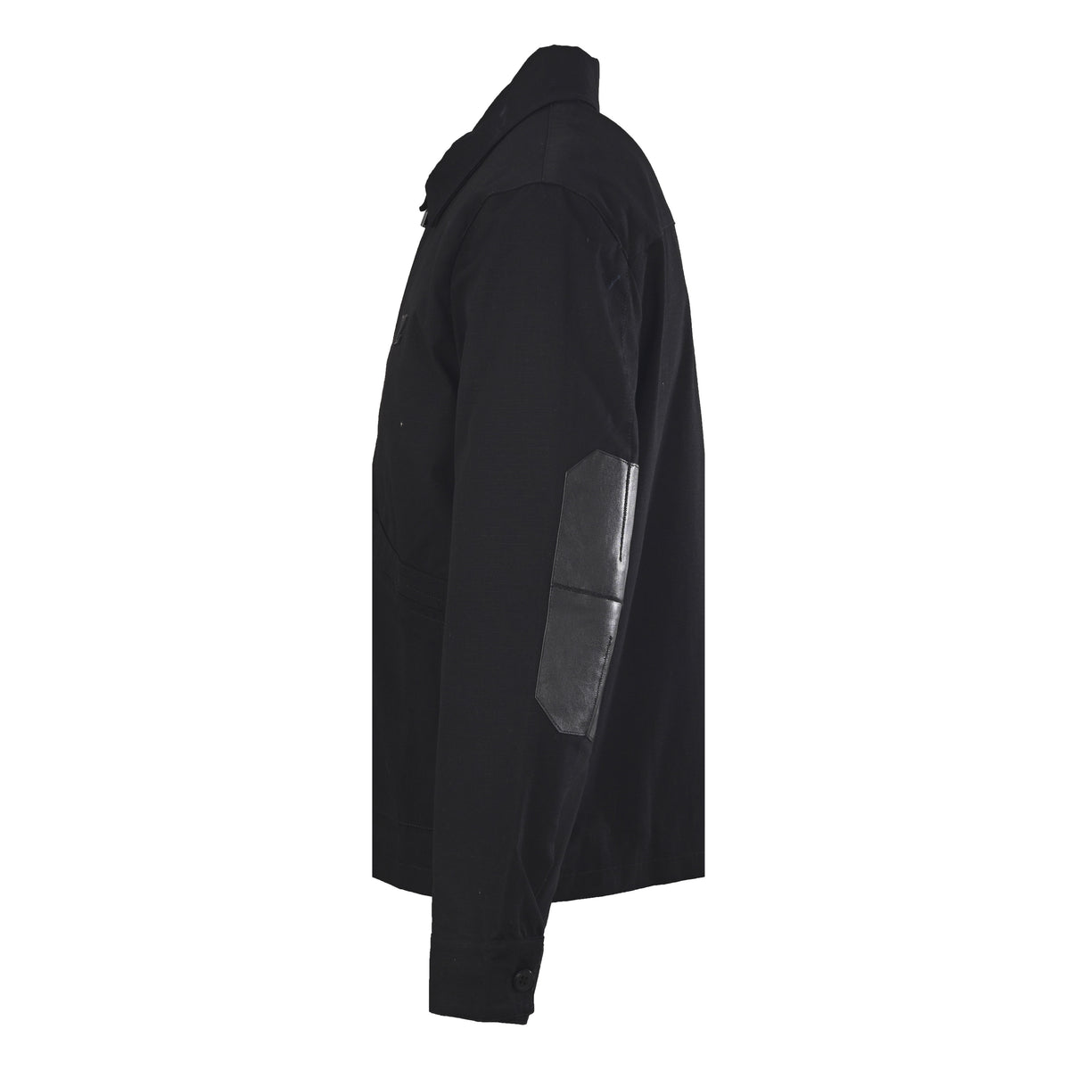 Louis Vuitton Metal Logo Workwear Jacket with Leather Sleeve Panels | Luxury Designer Utility-Inspired Streetwear
