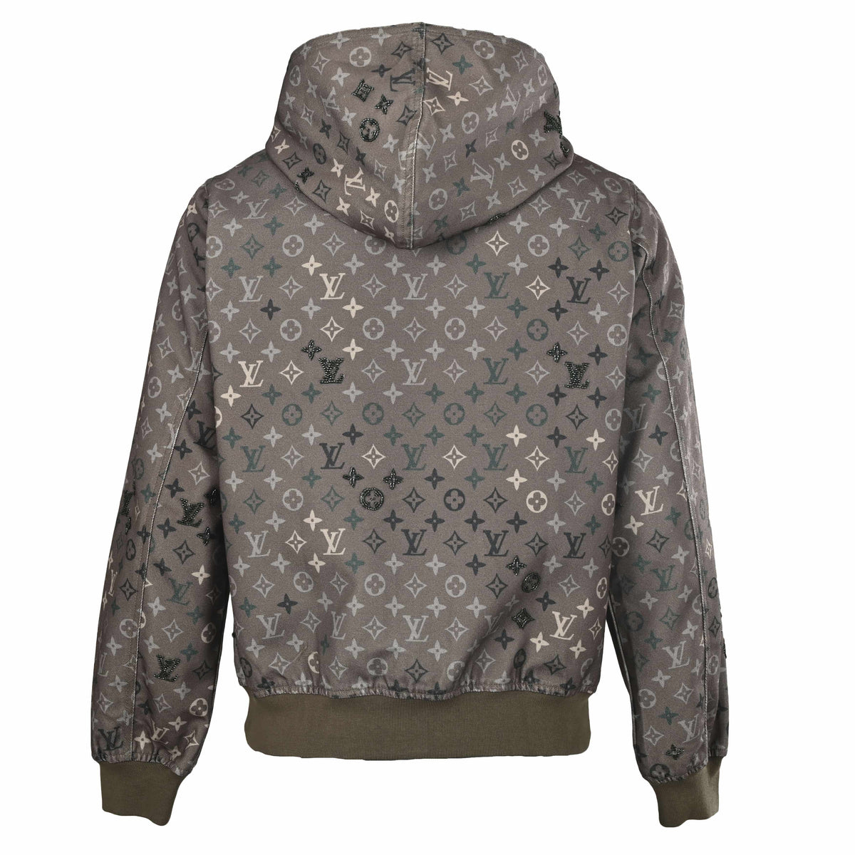 Louis Vuitton Beaded Monogram Hooded Denim Jacket | Luxury Streetwear