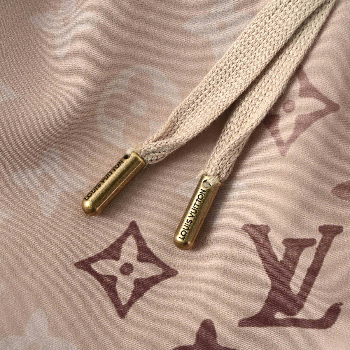 Louis Vuitton Khaki Monogram Drawstring Shorts | Designer Vacation Style