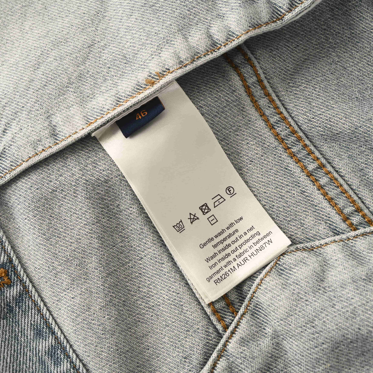 Louis Vuitton Embroidered Denim Skate Jacket with Leather Detailing & Statement Hardware | Designer Streetwear