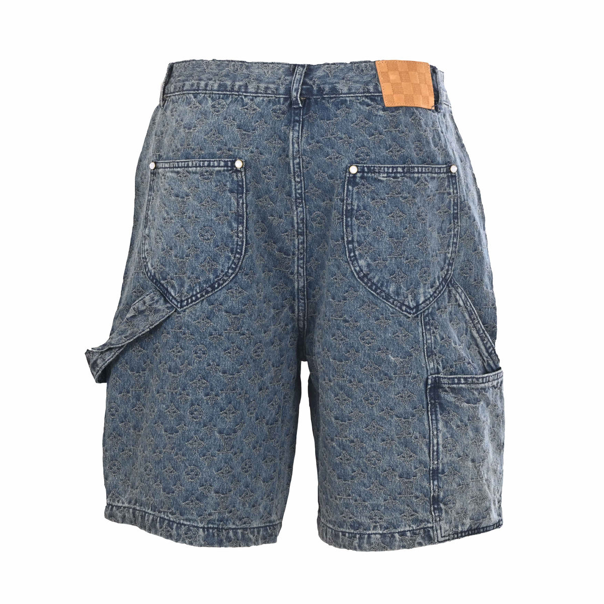 Louis Vuitton All-Over Monogram Jacquard Denim Shorts | Luxury Streetwear
