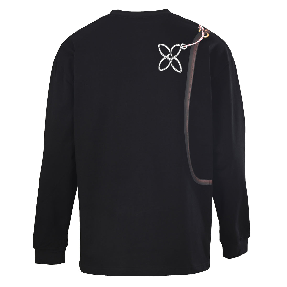 Louis Vuitton Chest Bag Graphic Long Sleeve T-Shirt – Relaxed Drop-Shoulder Designer Streetwear