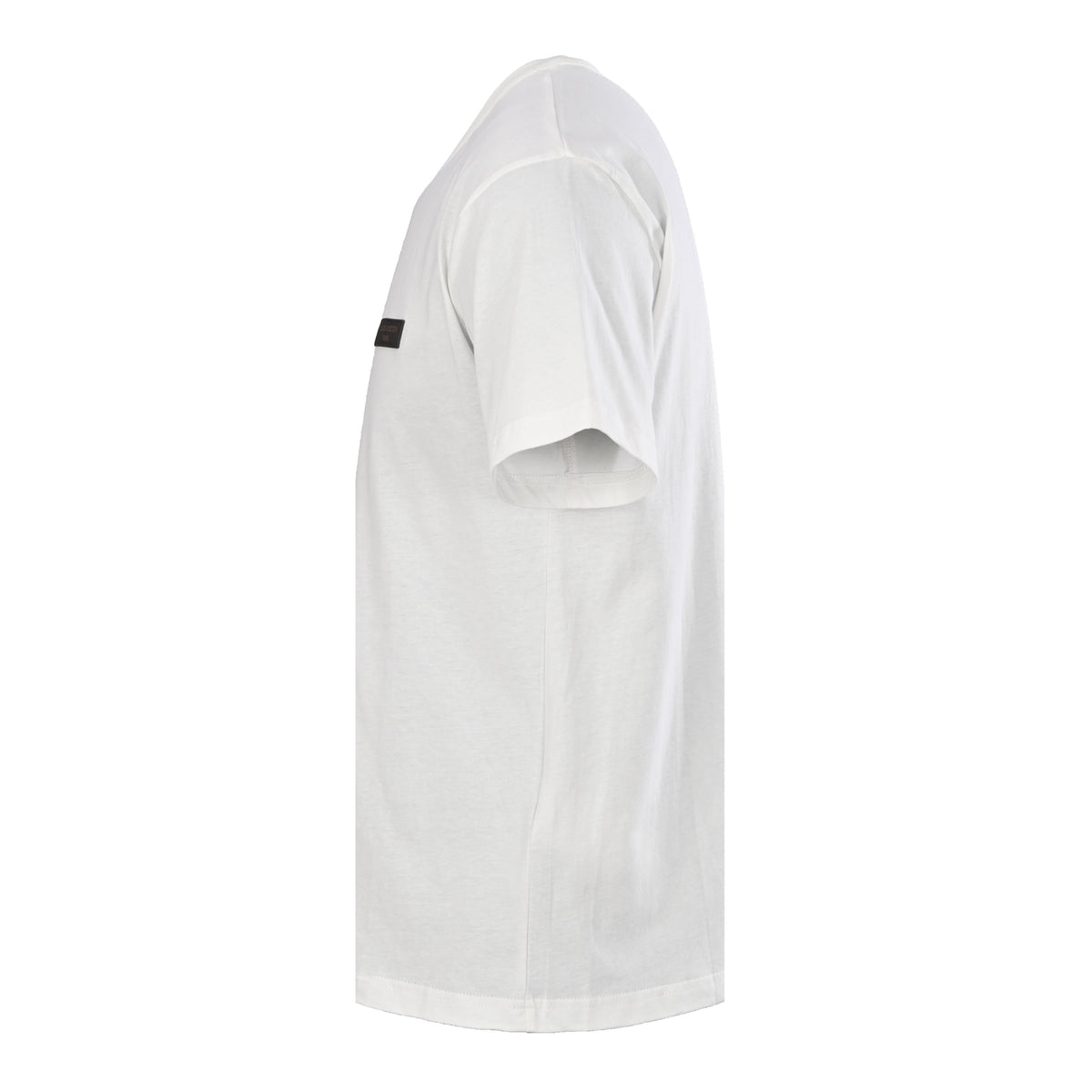 Louis Vuitton White Leather Patch T-Shirt | Minimalist Designer Crew Neck