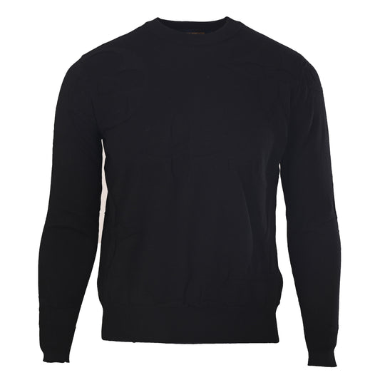 Louis Vuitton Sculpted Jacquard Cotton Crewneck Sweater - Textured Designer Knitwear for Smart-Casual Layering