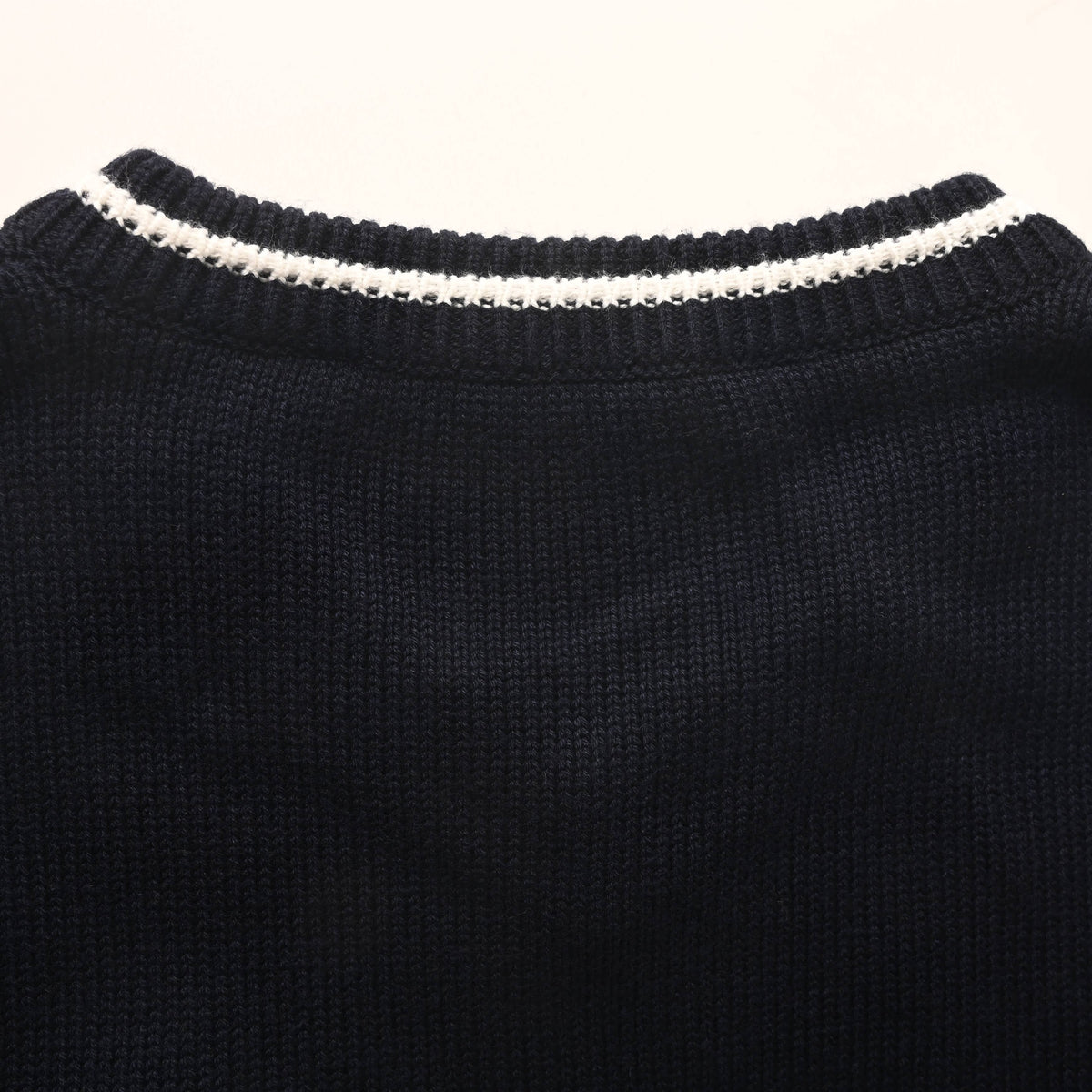 Louis Vuitton Embroidered Cable Knit V-Neck Sweater | Designer Preppy Knitwear for Smart Casual Layering