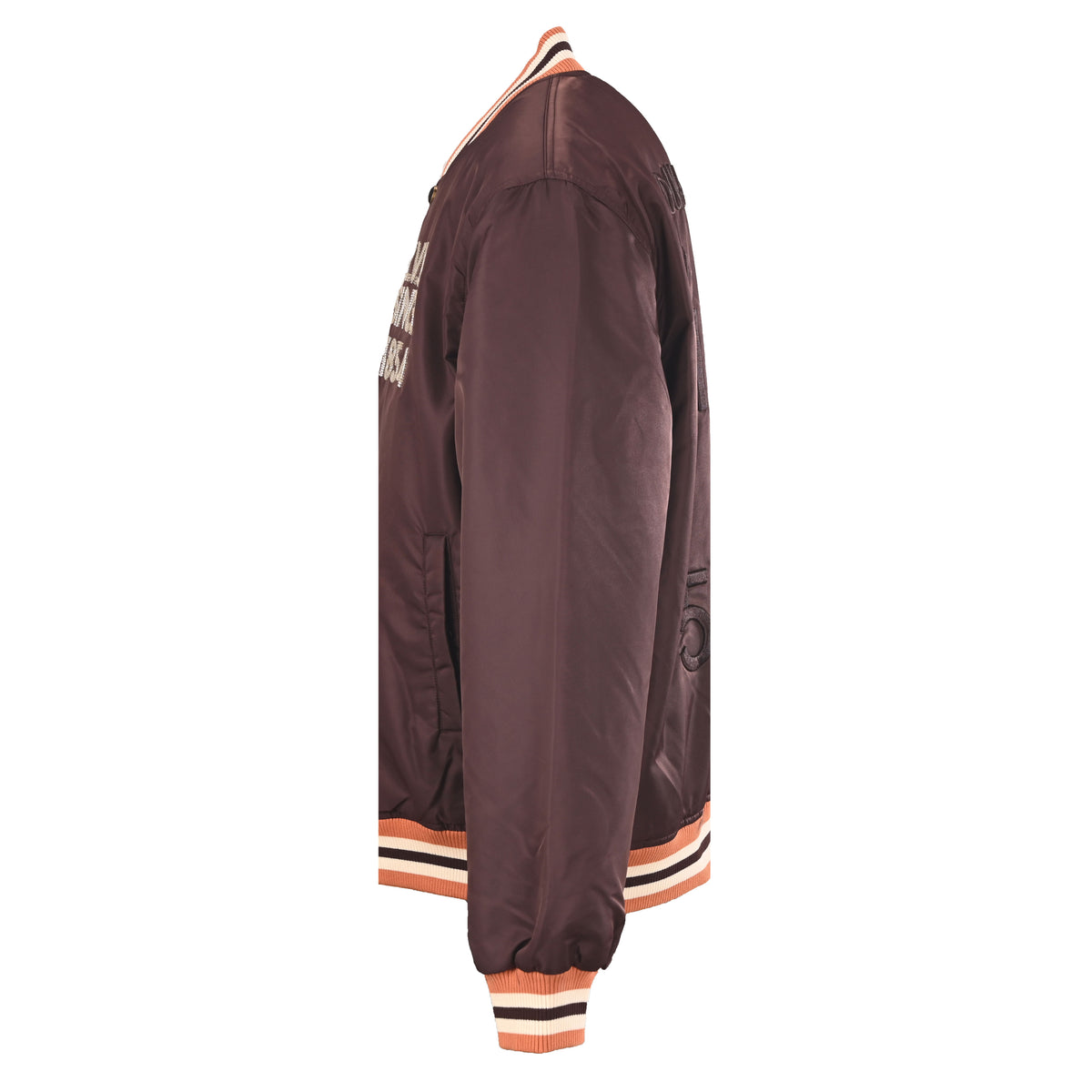 Louis Vuitton Beaded Letter Varsity Jacket | Padded Baseball Outerwear with Designer Statement Streetwear Style