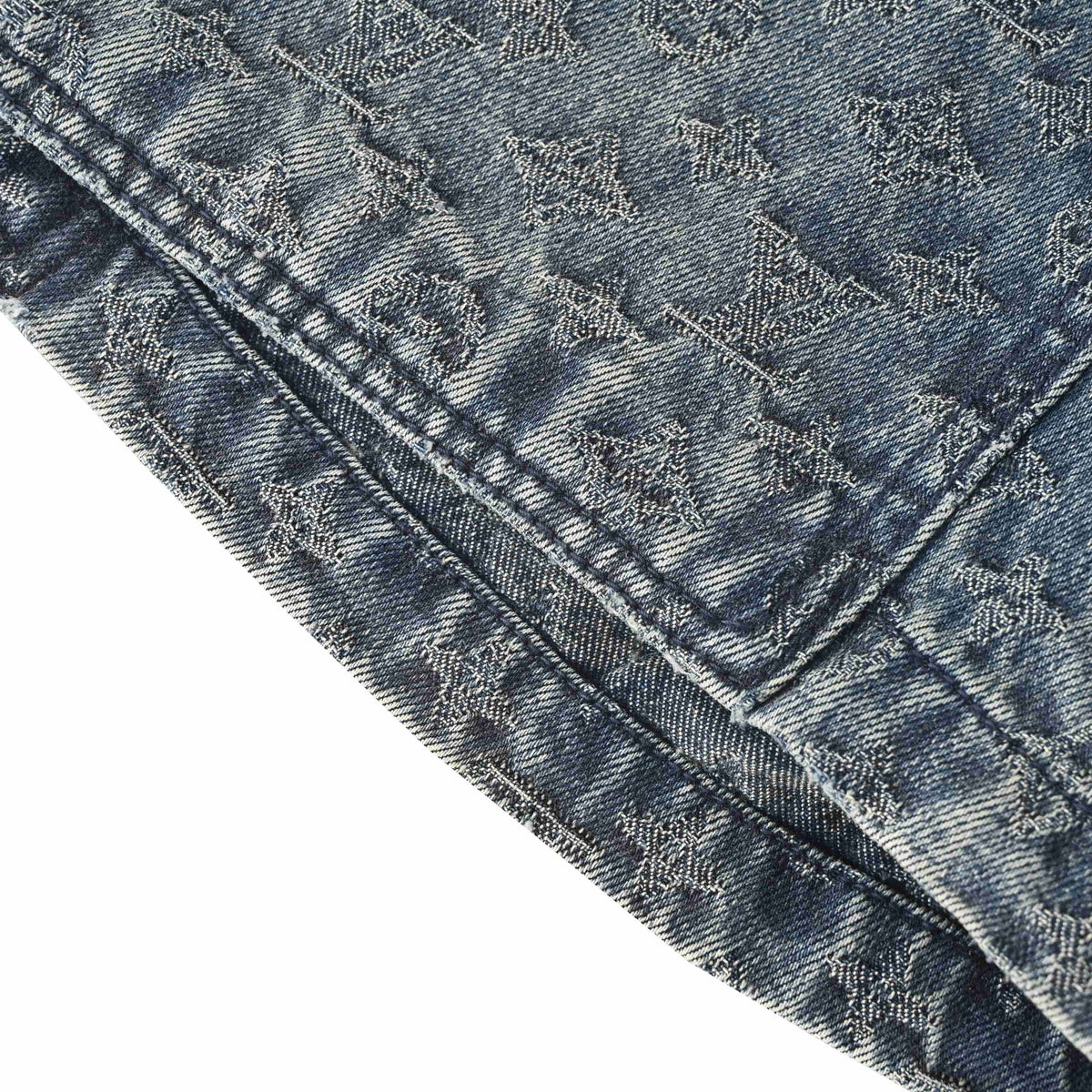 Louis Vuitton All-Over Monogram Jacquard Denim Shorts | Luxury Streetwear