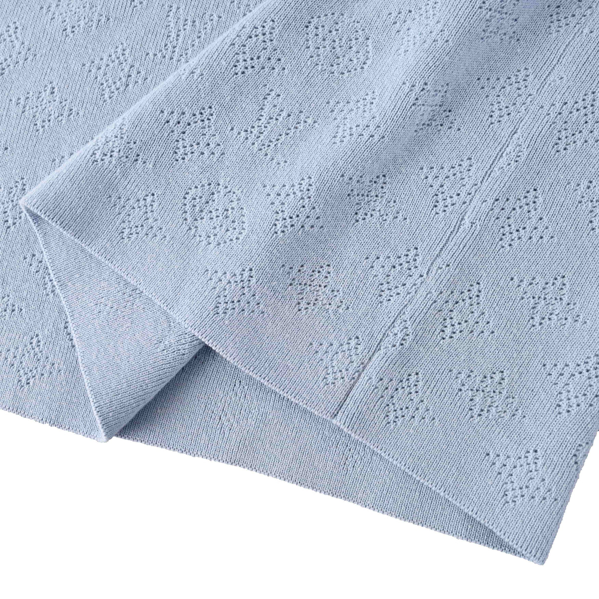 Louis Vuitton Light Blue Monogram Mesh Polo Shirt | Designer Resort Knit