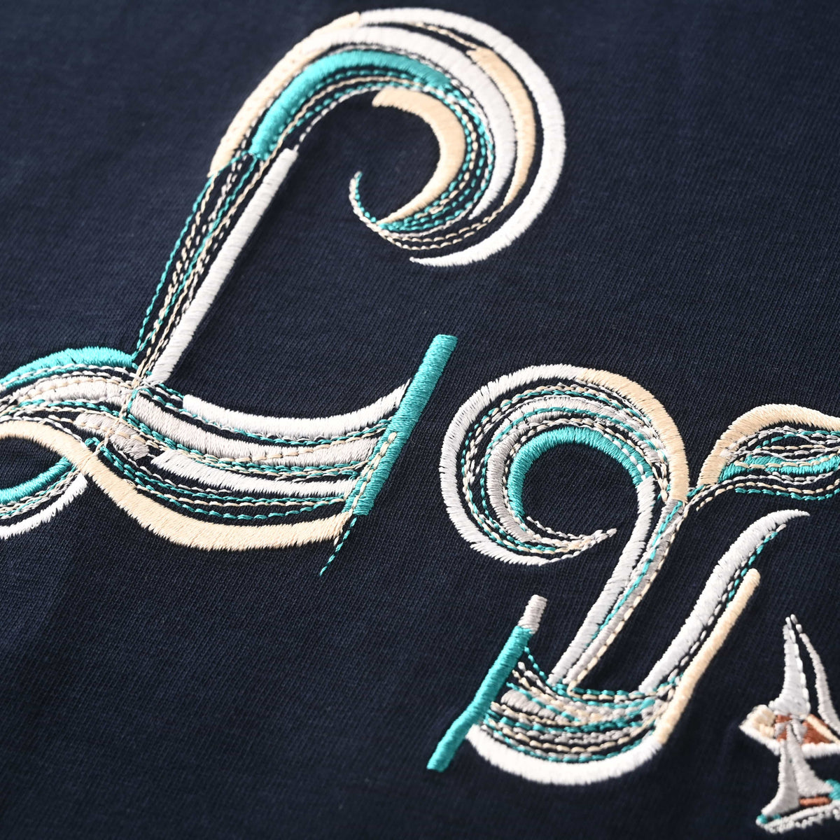 Louis Vuitton Gradient Sailboat & Bird Stitch Tee | Luxury Coastal Style