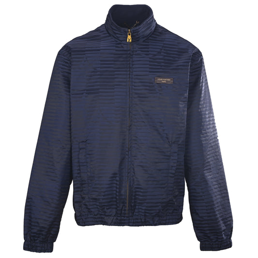 Louis Vuitton Monogram Striped Jacquard Stand-Collar Track Jacket | Designer Athleisure & Luxury Streetwear