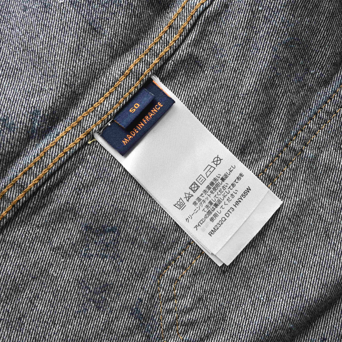 Louis Vuitton All-Over Monogram Denim Workwear Jacket | Designer Utility-Inspired Outerwear for Statement Streetwear