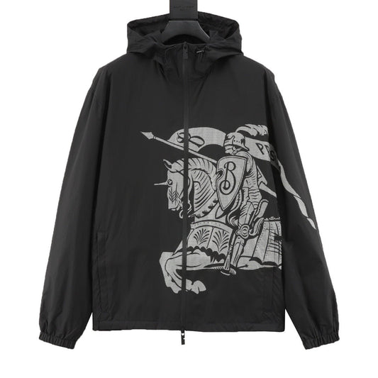 Burberry Equestrian Knight Logo Nylon Jacket