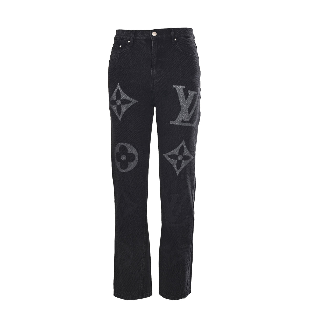 Louis Vuitton Monogram Print Twill Jeans | Luxury Designer Denim Streetwear