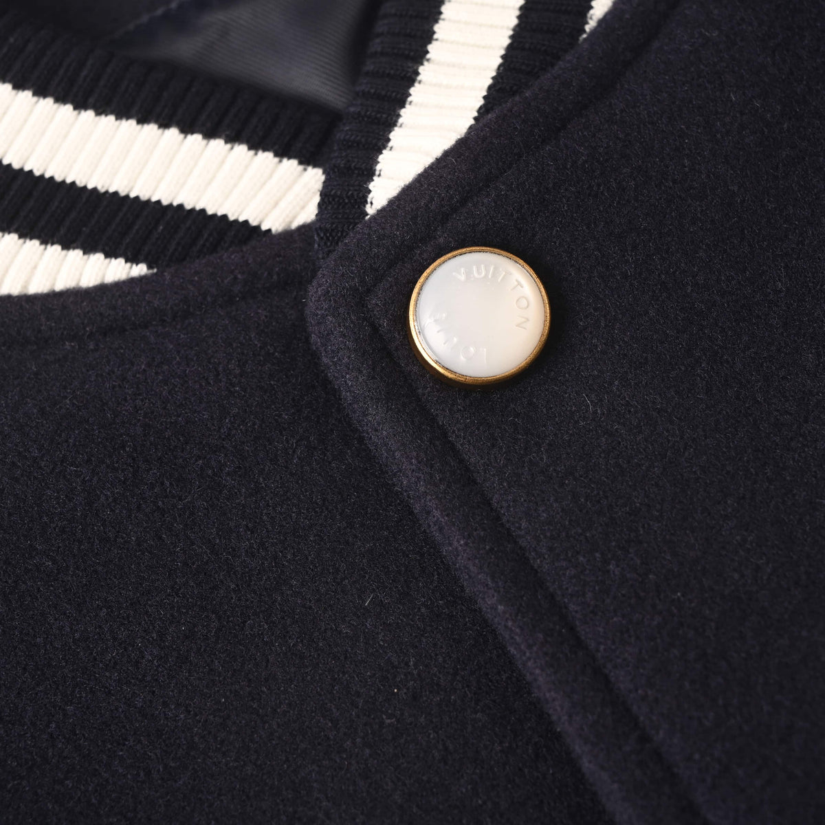 Louis Vuitton Conch Shell & Letter Embroidered Varsity Jacket | Nautical-Inspired Designer Outerwear & Luxury Streetwear