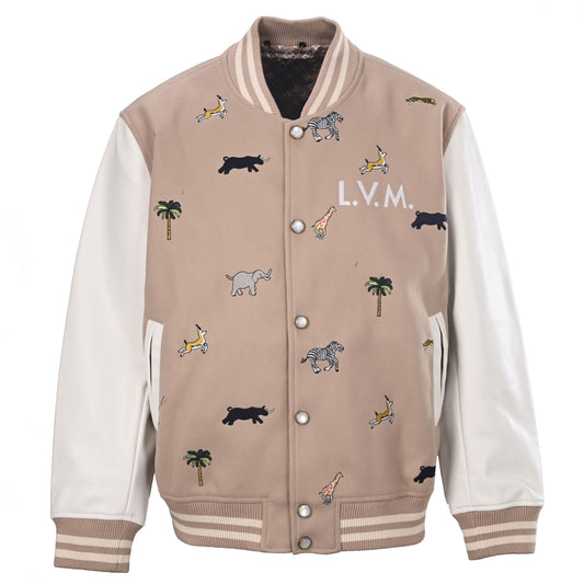 Louis Vuitton Animal Embroidery Varsity Jacket | Statement Baseball Outerwear for Casual Designer Streetwear