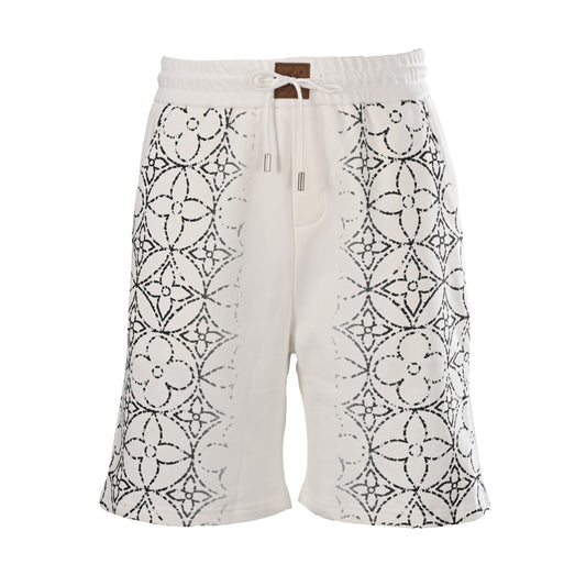 Louis Vuitton Faded-Effect Monogram Print Shorts | Designer Streetwear