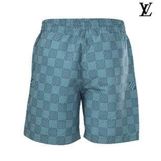 Louis Vuitton Teal Damier Check Print Swim Shorts