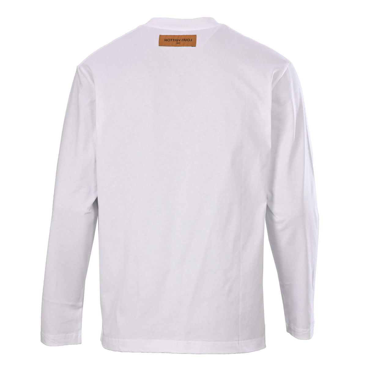 Louis Vuitton Mottled Long Sleeve T-Shirt with Terry Floral Chest Embroidery | Designer Casual Streetwear
