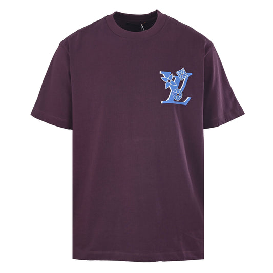 Louis Vuitton Blue Swirl Logo Graphic T-Shirt | Artistic Streetwear