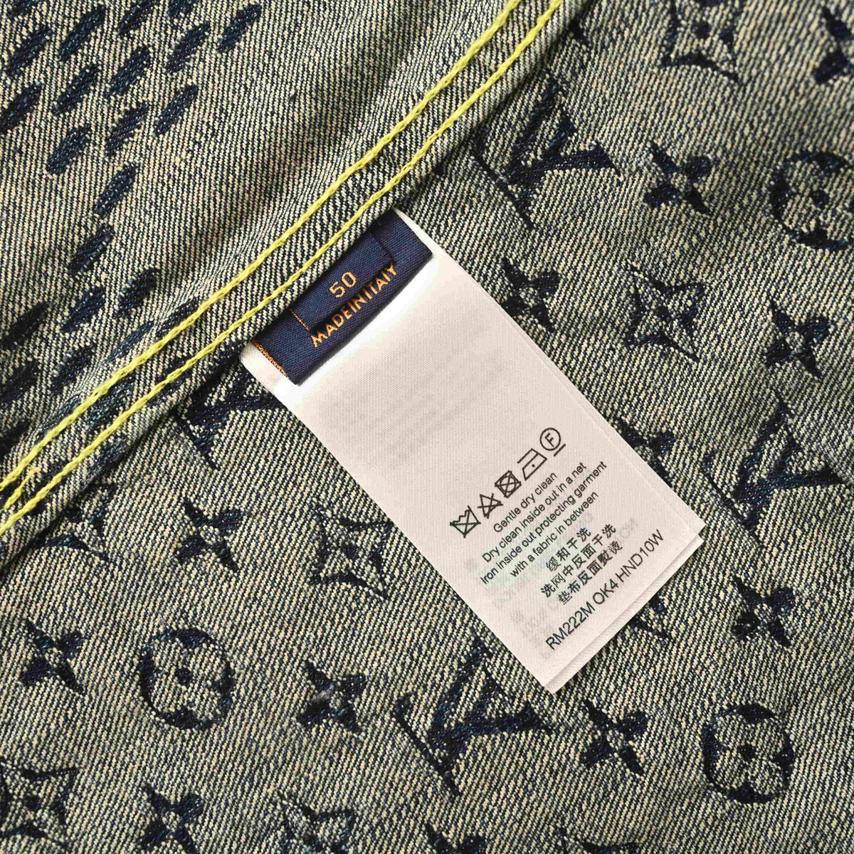 Louis Vuitton Monogram & Checkerboard Patchwork Denim Jacket | Designer Casual Streetwear Layer
