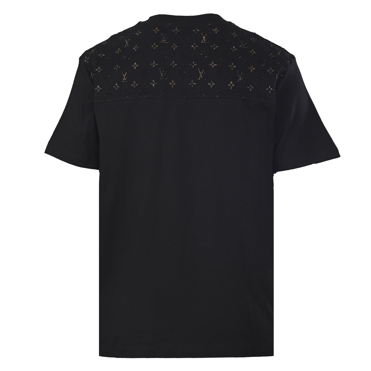 Louis Vuitton Embossed Panel T-Shirt with Gold Foil Print – Designer Cotton Streetwear